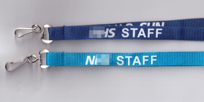NHS Printed Blue Lanyard Neck Strap with Safety Link Strong Clip FAST FREE P&P 