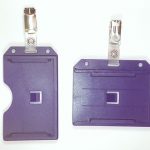 25 x Double Sided Rigid Card Holders & Strap Clips for ID Badges: FREE UK P&P