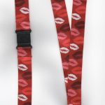 1 x HOT LIPS Romance Love Comedy Sexy Red ID Neck Strap Lanyard! FREE UK P&P