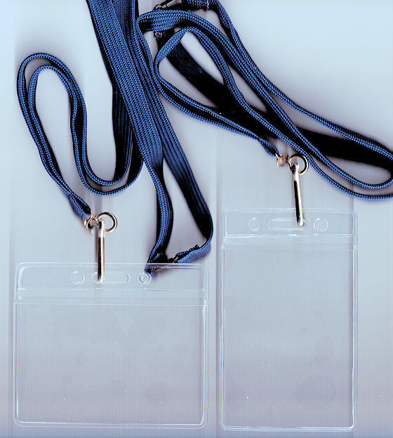 10 x Clear Flexible ID Badge Card Holders and 15mm Lanyards:10 Colours Available 